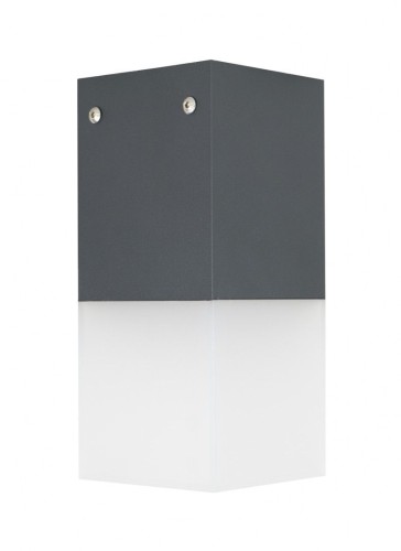 Lampa elewacyjna kinkiet Cube Max CB-MAX S DG SU-MA E27, 1 x max 20 W, 230V Ciemny popiel