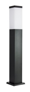 Lampa stojąca słupek ogrodowy Inox Kwadratowa Black SS802-650 BL SU-MA E27, 1 x 40 W, 230 V Czarny