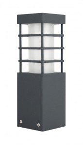 Słupek ogrodowy lampa stojąca RADO II 3 DG SU-MA E27, 1 x 18 W, 230 V Ciemny popiel