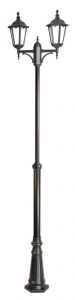 Lampa stojąca latarnia podwójna Retro Classic OGMWN 2 SU-MA E27, 2 x 60 W, 230 V Czarny, patyna