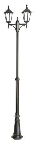 Lampa stojąca latarnia podwójna Retro Classic OGMWN 2 SU-MA E27, 2 x 60 W, 230 V Czarny, patyna