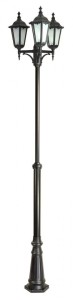 Lampa stojąca latarnia potrójna Retro Classic OGMWN 3 SU-MA E27, 3 x 60 W, 230 V Czarny, patyna