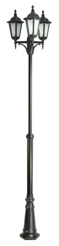 Lampa stojąca latarnia potrójna Retro Classic OGMWN 3 SU-MA E27, 3 x 60 W, 230 V Czarny, patyna