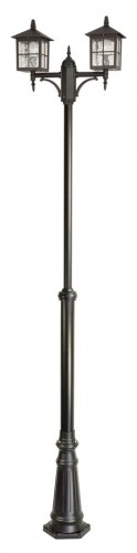 Lampa stojąca latarnia podwójna Wenecja OGMWN 2 KW SU-MA E27, 2 x 60 W, 230 V Czarny, patyna