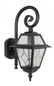 Lampa elewacyjna kinkiet Witraż K 3012/1/N SU-MA E27, 1 x 60 W, 230 V Czarny, patyna