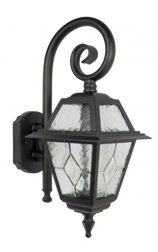 Lampa elewacyjna kinkiet Witraż K 3012/1/N SU-MA E27, 1 x 60 W, 230 V Czarny, patyna
