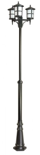 Lampa ogrodowa latarnia parkowa potrójna CORDOBA II OGMWN 3 TD SU-MA E27, 3 x 60 W, 230 V Czarny, patyna