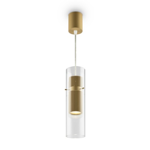 Lampa wisząca Dynamics MOD326PL-01MG Maytoni GU10x50W Aluminium/Szkło Złoto/Przezroczysty