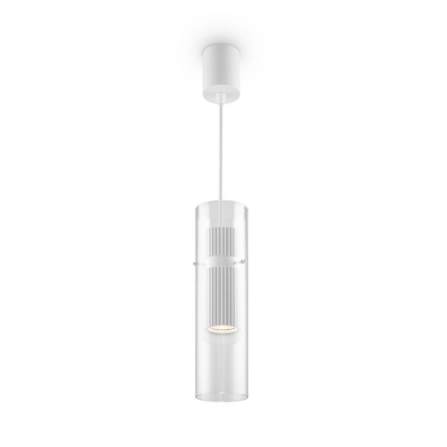 Lampa wisząca Dynamics MOD326PL-01W Maytoni GU10x50W Aluminium/Szkło Biały/Przezroczysty