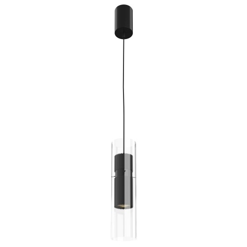 Lampa wisząca Dynamics MOD326PL-01B Maytoni GU10x50W Aluminium/Szkło Czarny/Przezroczysty