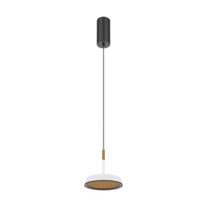 Lampa wisząca El MOD041PL-L15WG3K Maytoni LEDx12W Aluminium/Aluminium Czarny/Biel i Złoto