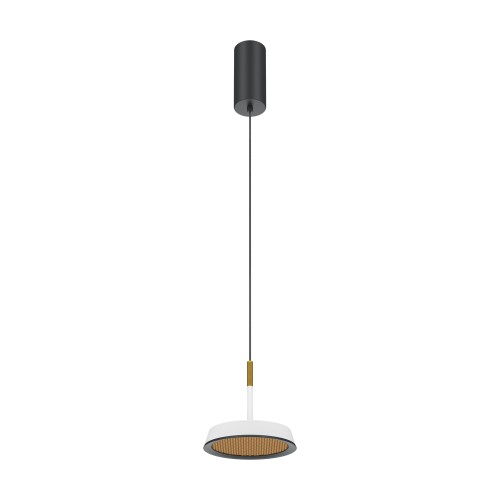 Lampa wisząca El MOD041PL-L15WG3K Maytoni LEDx12W Aluminium/Aluminium Czarny/Biel i Złoto