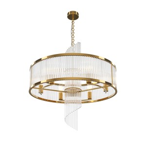Lampa wisząca Frame MOD174PL-06G Maytoni E14x60W Metal/Szkło Złoto/Przezroczysty