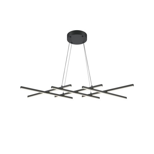 Lampa wisząca Halo MOD244PL-L50BK Maytoni LEDx40W Aluminium/Silikon Czarny/Biały