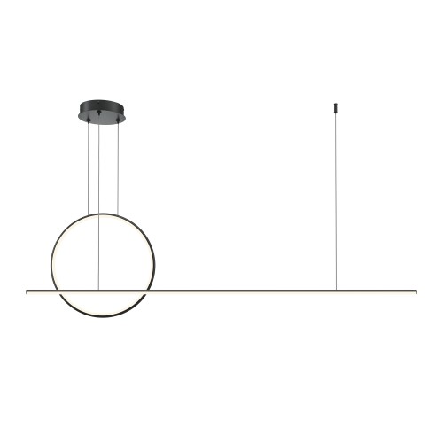 Lampa wisząca Halo MOD247PL-L49BK Maytoni LEDx40W Aluminium/Silikon Czarny/Biały