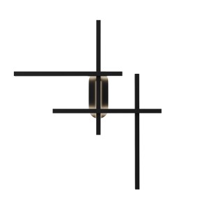 Lampa ścienna kinkiet Halo MOD248WL-L24BK Maytoni LEDx24W Aluminium/Silikon Czarny/Biały