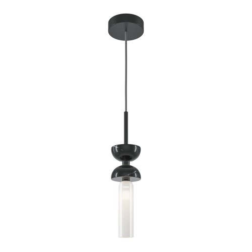 Lampa wisząca Kyoto MOD178PL-01B Maytoni G9x28W Metal i marmur/Szkło Czarny/Biały