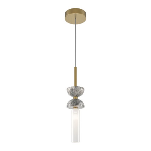 Lampa wisząca Kyoto MOD178PL-01GR Maytoni G9x28W Metal i marmur/Szkło Złoto i szarość/Biały