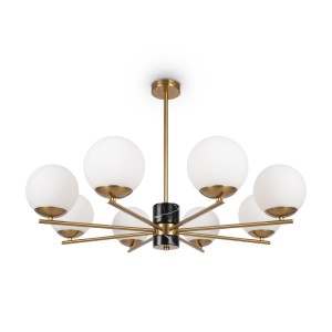 Lampa wisząca Marble MOD187PL-08BS Maytoni E27x60W Metal/Szkło Mosiądz/Biały