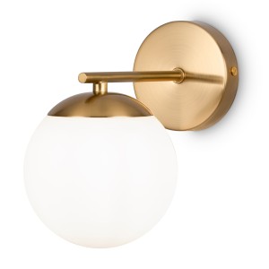 Lampa ścienna kinkiet Marble MOD187WL-01BS Maytoni E27x60W Metal/Szkło Mosiądz/Biały