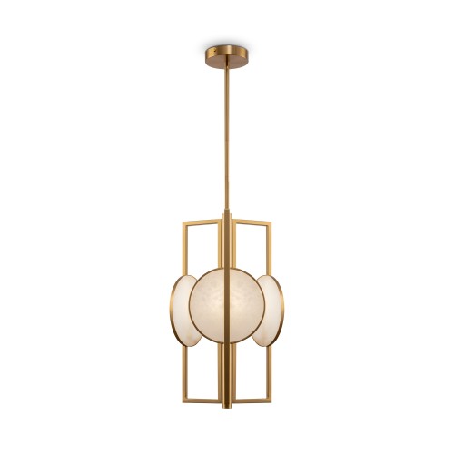 Lampa wisząca Marmo MOD099PL-03G Maytoni E14x40W Metal/Alabaster Mosiądz/Biały