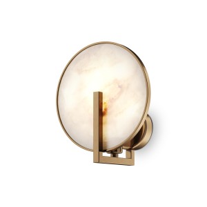Lampa ścienna kinkiet Marmo MOD099WL-01G2 Maytoni E14x40W Metal/Alabaster Mosiądz/Biały