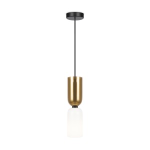 Lampa wisząca Memory MOD177PL-01G Maytoni E14x40W Metal/Szkło Czarny/Biel i Złoto