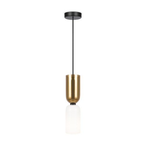 Lampa wisząca Memory MOD177PL-01G Maytoni E14x40W Metal/Szkło Czarny/Biel i Złoto