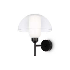 Lampa ścienna kinkiet Memory MOD177WL-01B Maytoni E14x40W Metal/Szkło Czarny/Przezroczysty
