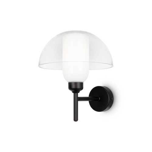 Lampa ścienna kinkiet Memory MOD177WL-01B Maytoni E14x40W Metal/Szkło Czarny/Przezroczysty