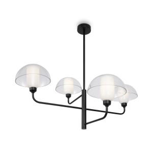 Lampa wisząca Memory MOD177PL-04B Maytoni E14x40W Metal/Szkło Czarny/Przezroczysty