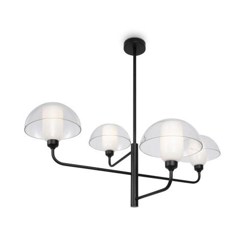 Lampa wisząca Memory MOD177PL-04B Maytoni E14x40W Metal/Szkło Czarny/Przezroczysty