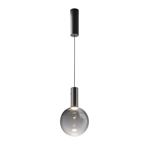 Lampa wisząca Nebula MOD182PL-L4B3K Maytoni LEDx4W Metal/Szkło Czarny/Przydymiony