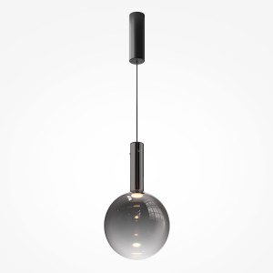 Lampa wisząca Nebula MOD182PL-L6B3K Maytoni LEDx6W Metal/Szkło Czarny/Przydymiony