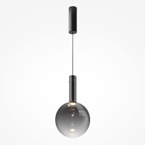 Lampa wisząca Nebula MOD182PL-L6B3K Maytoni LEDx6W Metal/Szkło Czarny/Przydymiony