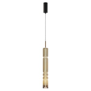 Lampa wisząca Ordo MOD272PL-L12BS3K Maytoni LEDx8W Metal/Szkło Czarny/Koniakowy
