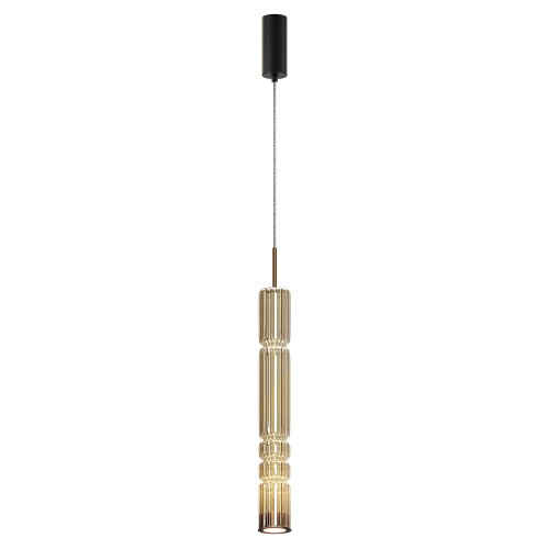 Lampa wisząca Ordo MOD272PL-L12BS3K Maytoni LEDx8W Metal/Szkło Czarny/Koniakowy