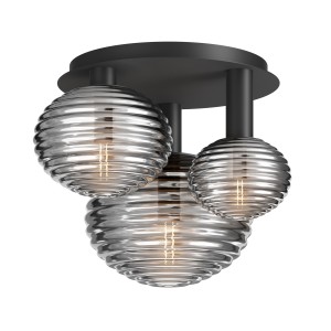 Lampa sufitowa Reels MOD268CL-03B Maytoni E14x40W Metal/Szkło Czarny/Przydymiony