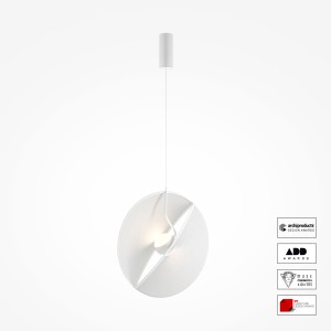Lampa wisząca Reflex MOD154PL-L6W3K Maytoni LEDx14W Metal/Tkanina Biały/Biały