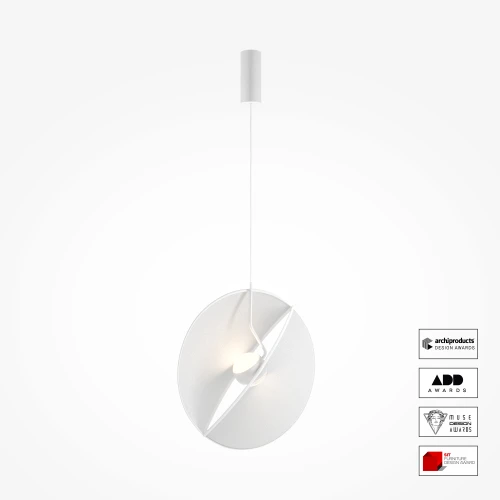 Lampa wisząca Reflex MOD154PL-L6W3K Maytoni LEDx14W Metal/Tkanina Biały/Biały