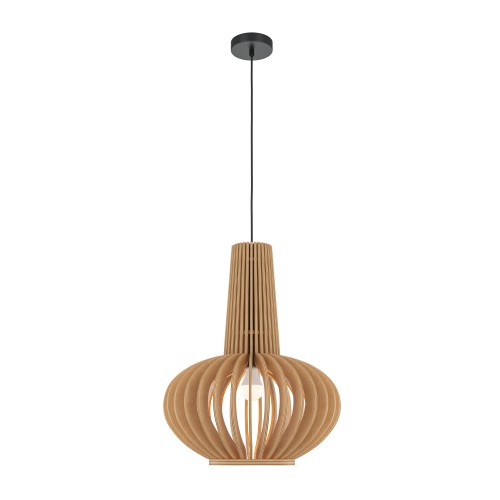 Lampa wisząca Roots MOD193PL-01W1 Maytoni E27x40W Metal/Drewno Czarny/Beżowy