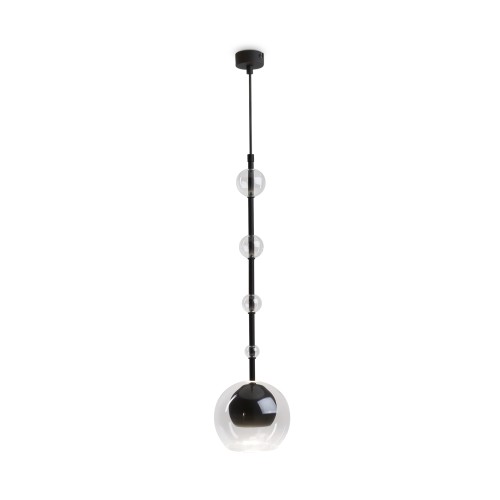 Lampa wisząca Ros MOD227PL-01B Maytoni GU10x28W Metal/Szkło Czarny/Przezroczysty