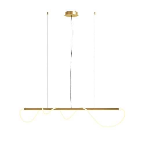 Lampa wisząca Tau MOD166PL-L30G3K Maytoni LEDx30W Aluminium/Tkanina Złoto/Biały