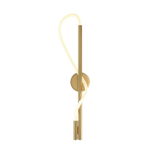 Lampa ścienna kinkiet Tau MOD166WL-L12G3K Maytoni LEDx13W Aluminium/Tkanina Złoto/Biały