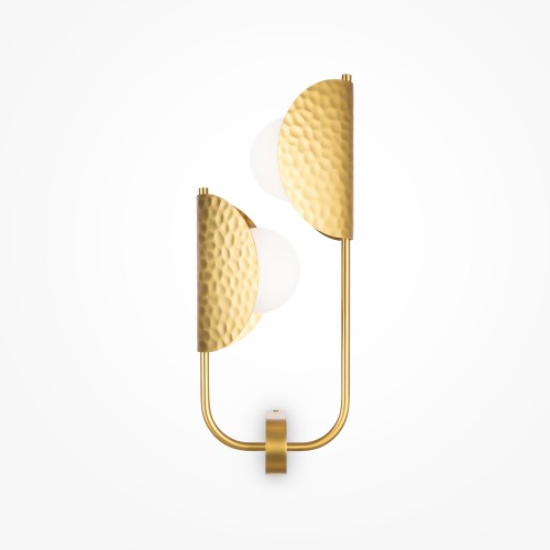 Lampa ścienna kinkiet Tropic MOD164WL-02BS1 Maytoni G9x40W Metal/Szkło Mosiądz/Biały
