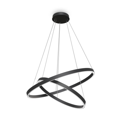 Lampa wisząca Rim MOD058PL-L74B4K Maytoni LEDx88W Aluminium/Silikon Czarny/Biały