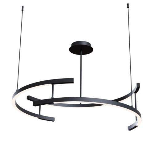 Lampa wisząca Line MOD054PL-L52B4K Maytoni LEDx52W Aluminium/Akryl Czarny/Biały