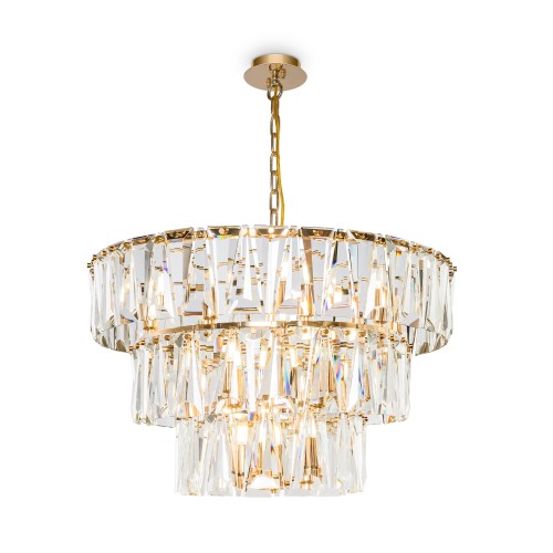 Lampa wisząca Puntes MOD043PL-18G Maytoni E14x40W Metal/Kryształ Złoto/Przezroczysty