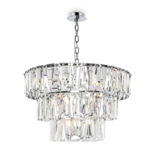 Lampa wisząca Puntes MOD043PL-18CH Maytoni E14x40W Metal/Kryształ Chrom/Przezroczysty