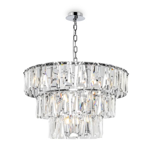 Lampa wisząca Puntes MOD043PL-18CH Maytoni E14x40W Metal/Kryształ Chrom/Przezroczysty
